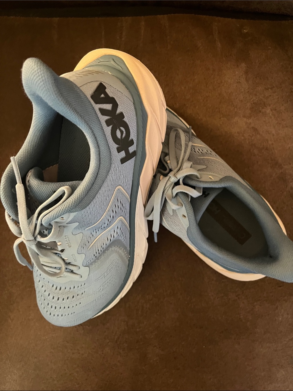 Hoka Women's Light Blue Cushioned Running Sneakers